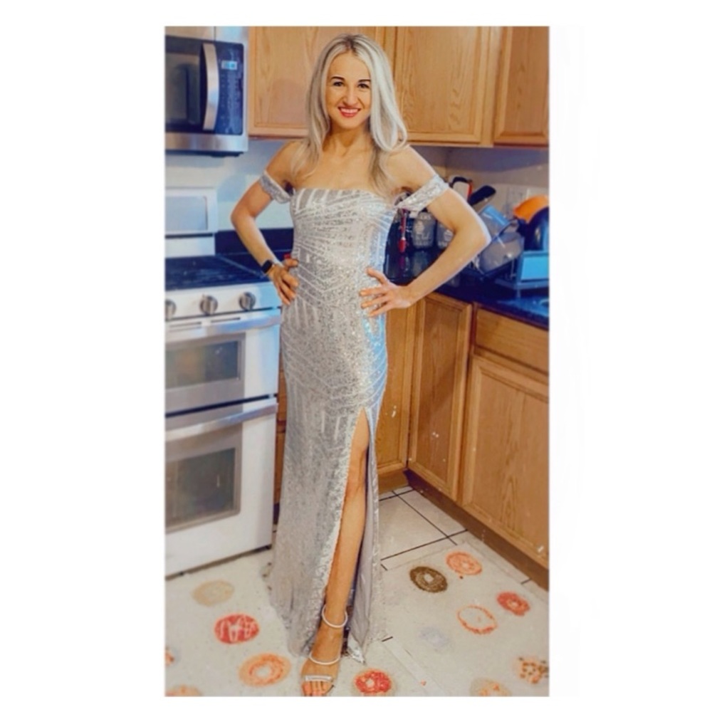 Silver sparkle dress